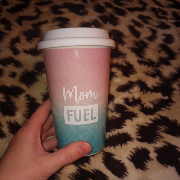 Ceramic Pink & Blue Ombre Mom Fuel Coffee Cup - Picture 6 of 6